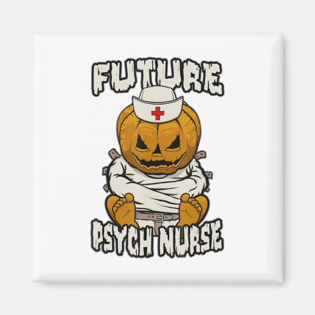 Aimant Future Psych Nurse Crazy Halloween Pum (Devant)
