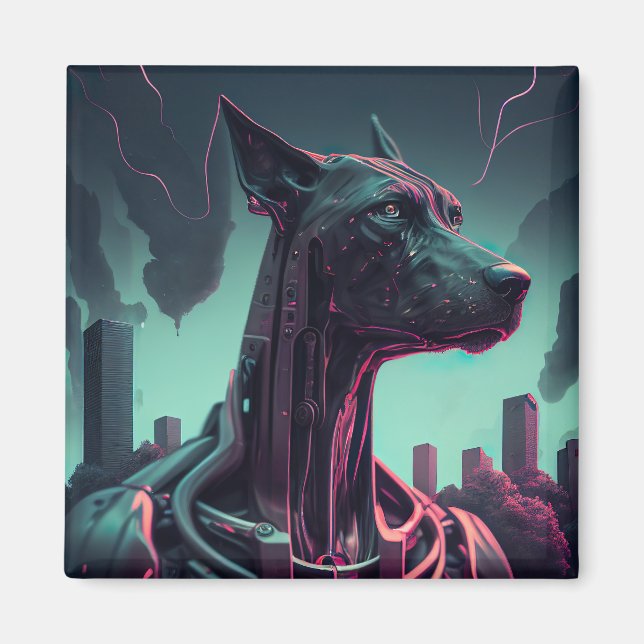 Aimant Futuriste Grande Danse Le compagnon robotique (Devant)