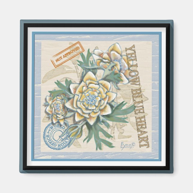 Aimant G Bureau de la création Fleur jaune (Devant)