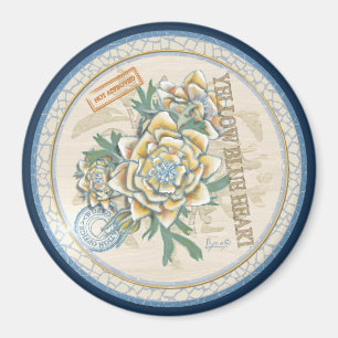 Aimant G Bureau de la création Fleur jaune