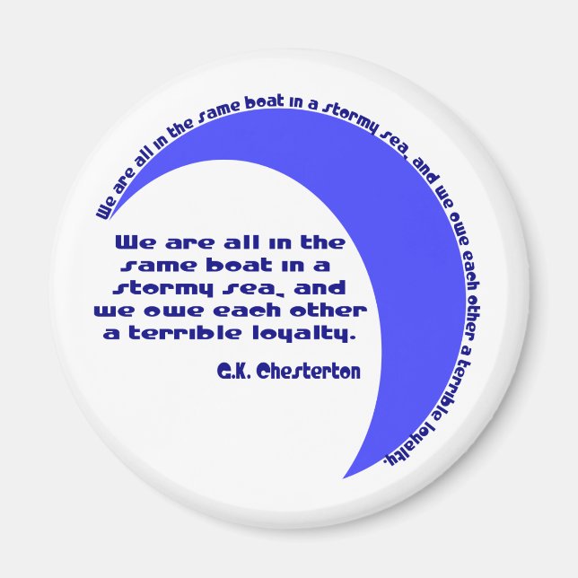 Aimant G. K. Chesterton Mer agitée (Devant)