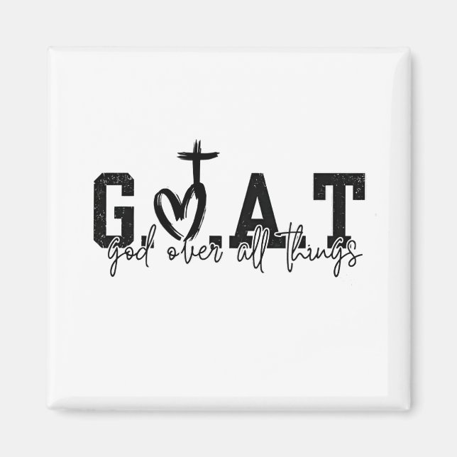 Aimant G.O.A.T Dieu sur toutes les choses Christian Jésus (Devant)