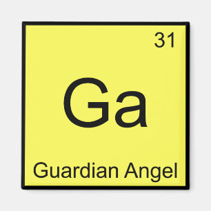 Aimant Ga - Ange Gardien Symbole d'Élément de Chimie Drôl