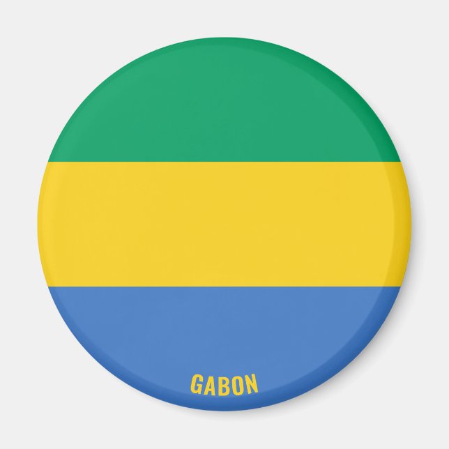 Aimant Gabon Drapeau charmant patriotique (Devant)