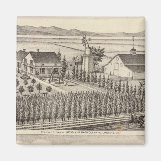 Aimant Gading, Résidences de Jessup, fermes (Devant)