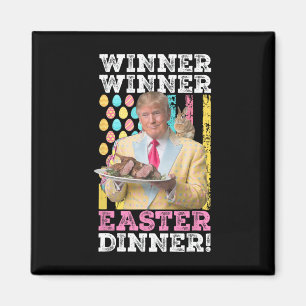 Aimant Gagnant Dîner de Pâques Drôle Trump Pâques Us
