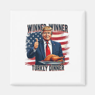 Aimant Gagnant Dîner Turquie Dîner Drôle Trump Thanksgivi