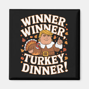 Aimant Gagnant Dîner Turquie Dîner Drôle Trump Thanksgivi