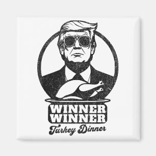 Aimant Gagnant Dîner Turquie Dîner Drôle Trump Thanksgivi