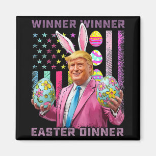 Aimant Gagnant Gagnant Dîner de Pâques Drôle Trump Joyeux