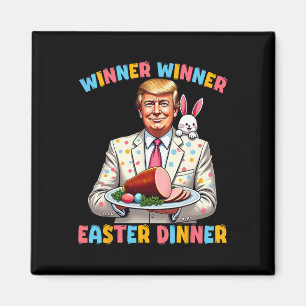 Aimant Gagnant Wiiner Dîner de Pâques Trump Pâques Drôle 