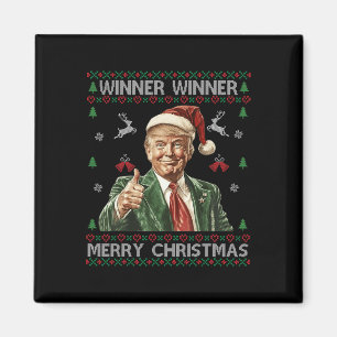 Aimant Gagnante Joyeux Noël Trump Père Noël Ugly Swe