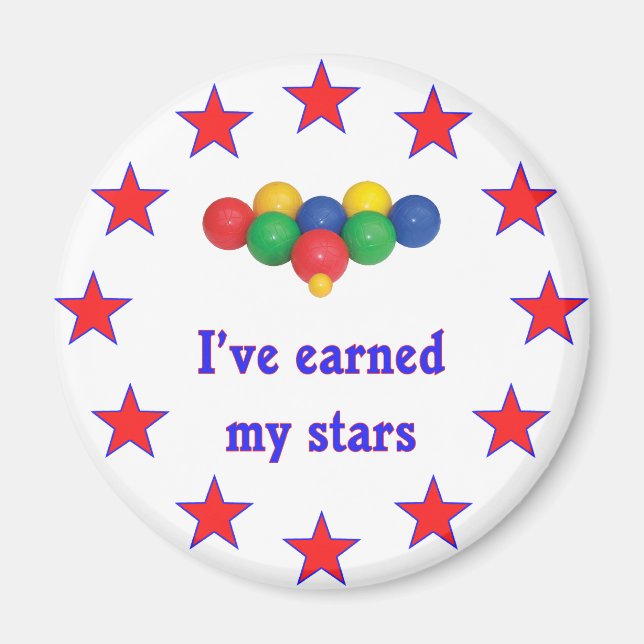 Aimant Gagner Mon Stars Bocce Ball (Devant)