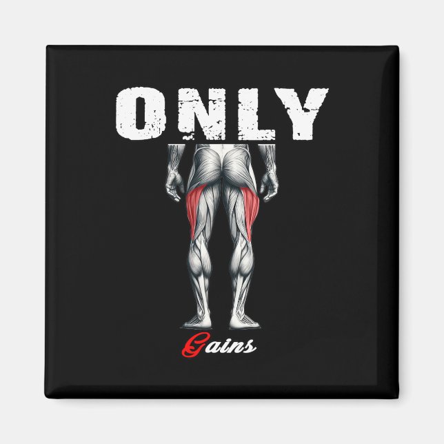 Aimant Gains seulement Gym2 d'entraînement de musculation (Devant)