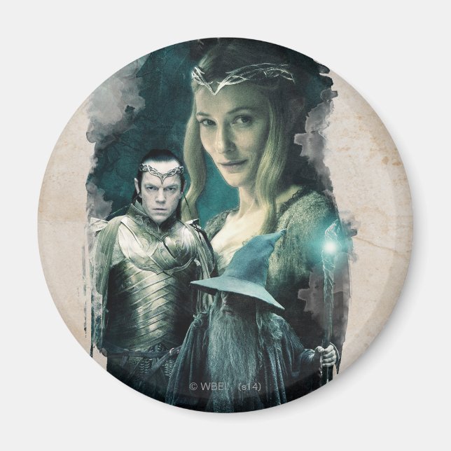 Aimant Galadriel, ELROND™, & Gandalf Graphic (Devant)