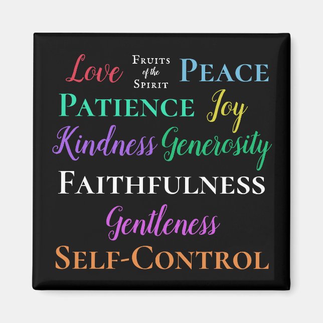 Aimant Galates 5:22-23 Fruits de l'aimant de l'Esprit (Devant)