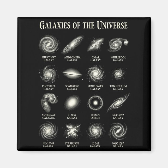 Aimant Galaxies De L'univers Carte D'astronomie Spatiale  (Devant)