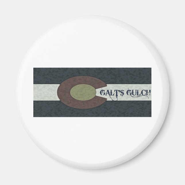 Aimant Galt's Gulch - Rouge blanc et bleu Combo Design (Devant)