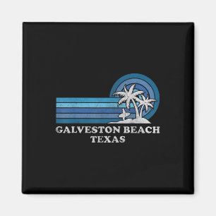 Aimant Galveston Beach Texas Famille Vacances d'été Vinta
