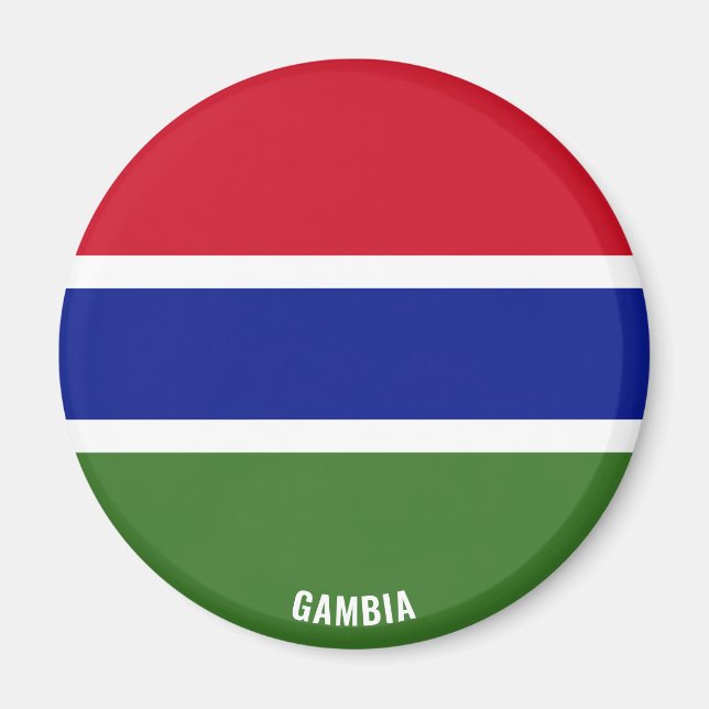 Aimant Gambie Drapeau Charme Patriotique (Devant)
