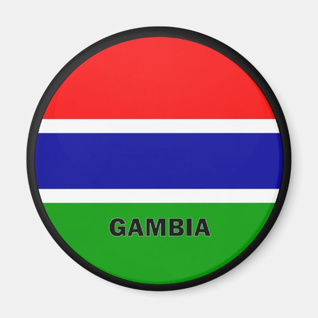 Aimant Gambie Roundel qualité Drapeau (Devant)