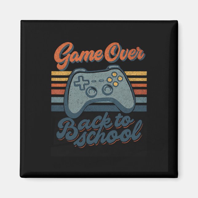 Aimant Gamer Ck À L'école Enfants Enseignants Game Over C (Devant)
