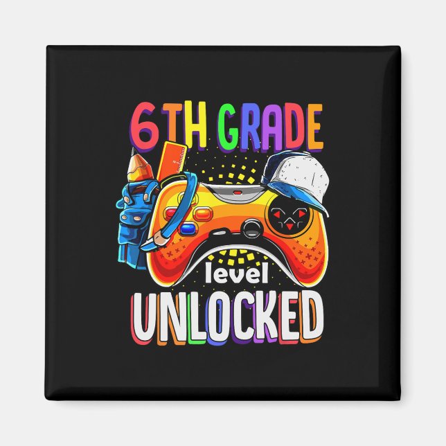 Aimant Gamer Ck À l'école Gamepad 6e niveau U (Devant)