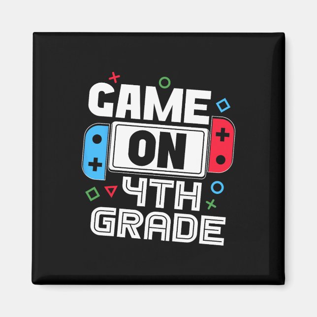 Aimant Gamer Ck To School Funny Game 4th Grade Kids Boys  (Devant)