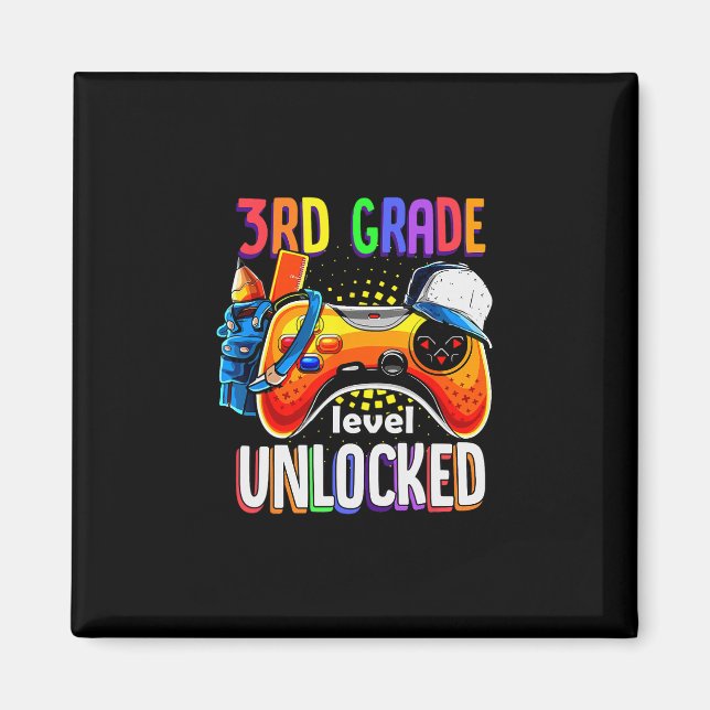 Aimant Gamer Ck To School Gamepad 3rd Third Grade Level U (Devant)