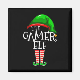 Aimant Gamer Elf Family Matching Group Cadeau de Noël Vid