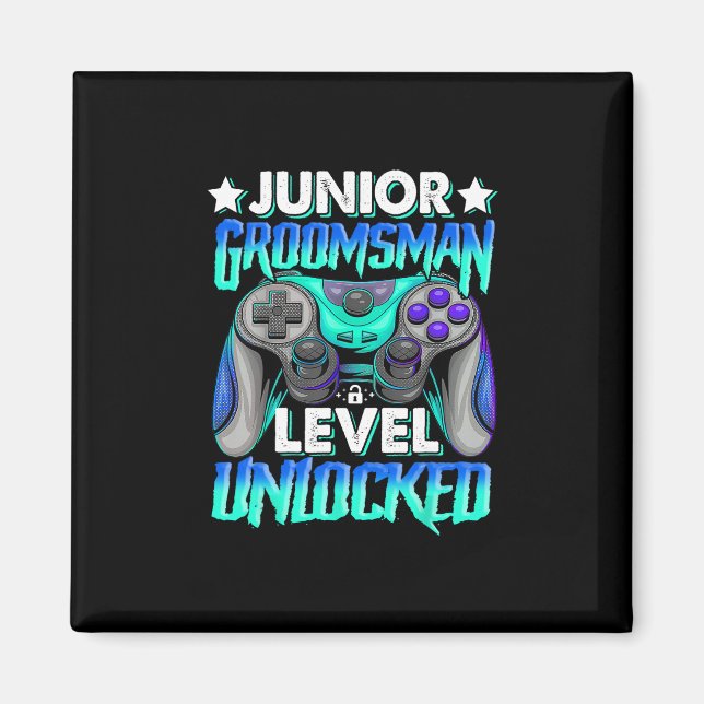 Aimant Gamer Junior Garçon d'Honneur Niveau Débloqué Jeu  (Devant)