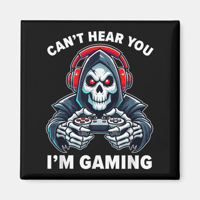 Aimant Gamer ne peut pas vous entendre Je suis Jeux Vidéo (Devant)