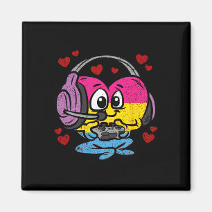 Aimant Gamer Panual Heart Pride Lgbt-q Rétro Jeu Vidéo