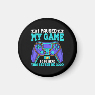 Aimant Gamer Shirt Boys Hommes Enfants Ados A Interrompu