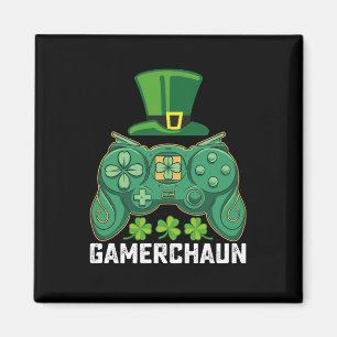 Aimant Gamerchaun Gamer Jeux de jeu Saint Patrick's Day