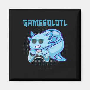 Aimant Gamesolotl Axolotl Video Gamer Kawaii Anime Kids B