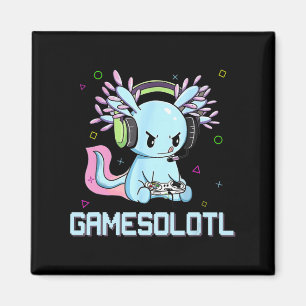 Aimant Gamesolotl Cute Axolotl Vidéo Gamer Kawaii Anime B