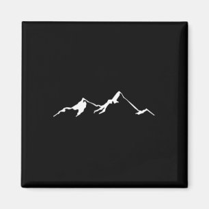 Aimant Gamme de Montagnes Design Vintage Escalade Randonn