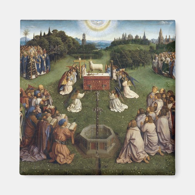 Aimant Gand Altarpiece (détail), Van Eyck Brothers (Devant)