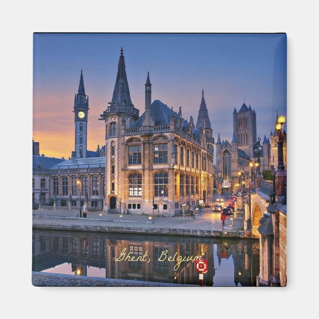 Aimant Gand, Belgique coucher du soleil (Devant)