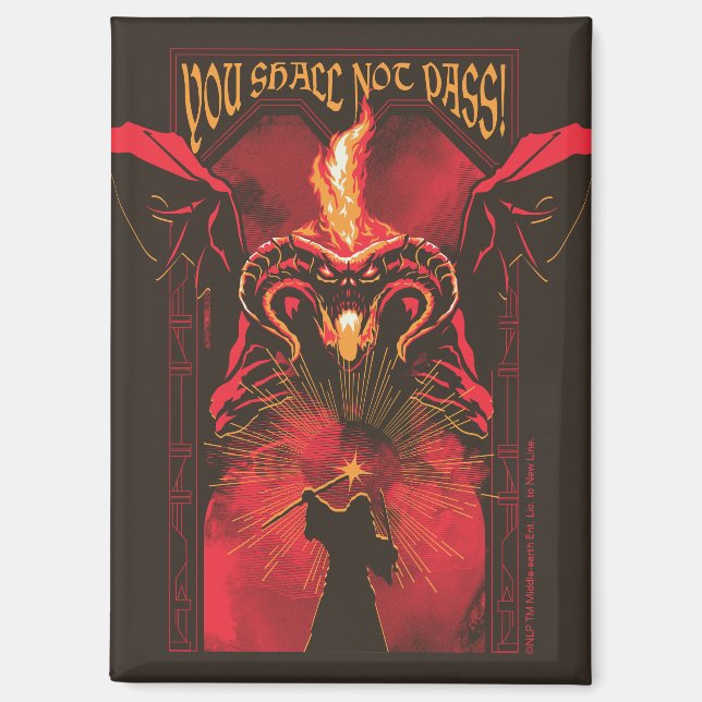 Aimant GANDALF™ contre Balrog "Vous ne passerez pas" Grap (Recto)