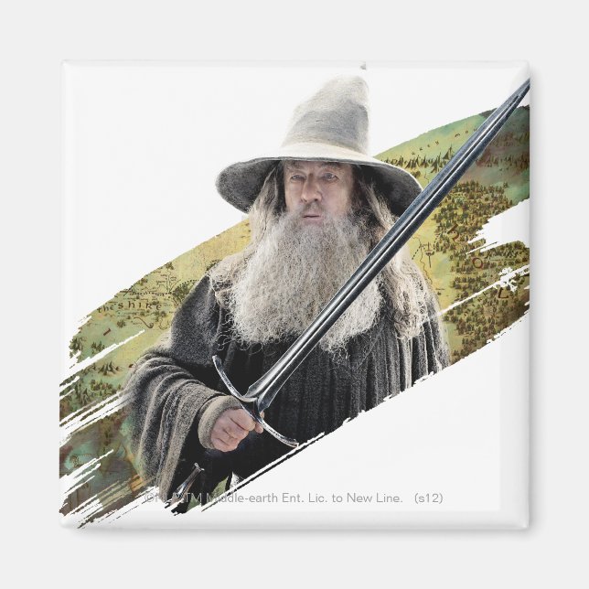 Aimant Gandalf With Sword Green (Devant)