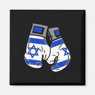 Aimant Gant De Boxe Avec Le Drapeau D'Israël