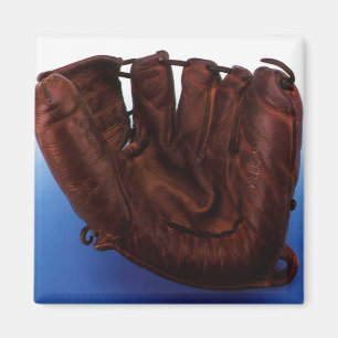 Aimant Gants de baseball en cuir antique de sport vintage