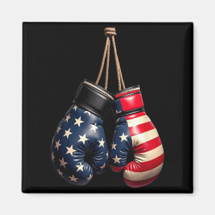 Aimant Gants de boxe Boxeur Drapeau américain