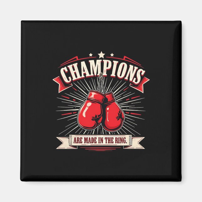 Aimant Gants De Boxe Rétro Aimer Cadeaux Pour Boxers 1 (Devant)