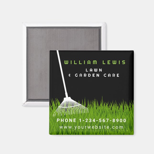 Aimant Garage de pelouse jardin Paysage Gâteau d'herbe mo (Recto/Verso)