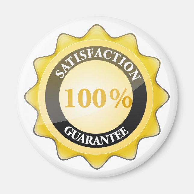 Aimant Garantie de satisfaction 100% (Devant)