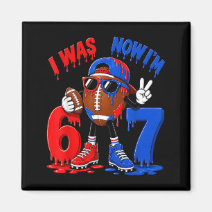 Aimant Garçon 7 ans Anniversaire Football Glace Drip 7 An