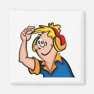 Aimant Garçon avec casque